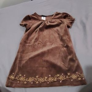 Brown velvet dress